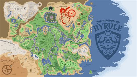 Legend Of Zelda Breath Of The Wild World Map