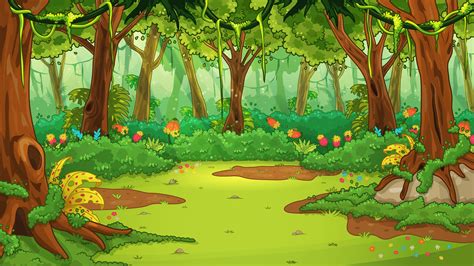 Nature Vector Backgrounds on Behance | Cartoon background, Nature ...