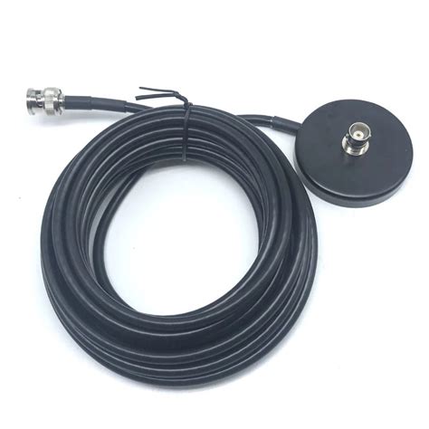 TW-35B BNC Antenna Magnetic Mount with 5M RG-58 Cable for Handheld ...