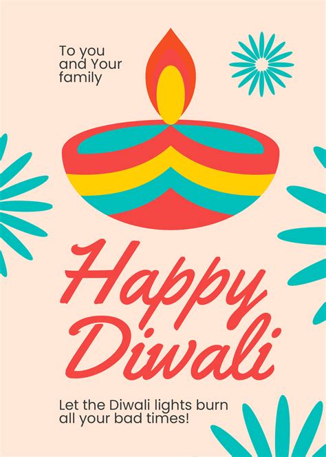 Diwali Greeting Card Template in PSD, Illustrator, SVG, JPG, EPS, PNG ...