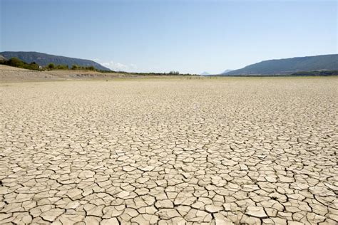 Drought in the Cracked Earth, Climate Change Concept Stock Image ...