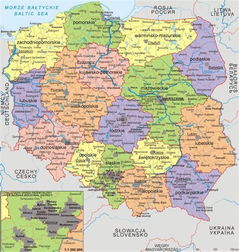 Large detailed political and administrative map of Poland. Poland large ...