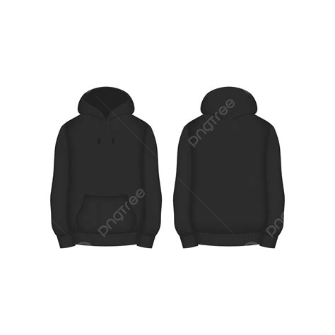 Ilustration Silhouette Transparent Background, Hoodie Mockup Vector ...