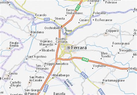 MICHELIN Ferrara map - ViaMichelin