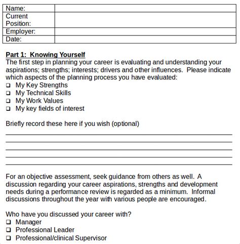 FREE 13+ Sample Career Plan Templates in PDF | MS Word | Pages | Google ...