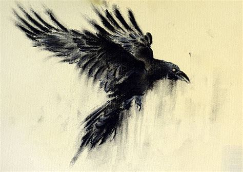 Flying Crow Drawing at GetDrawings | Free download