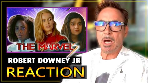 Robert Downey Jr REACTION The Marvels Trailer AI VOICE - YouTube