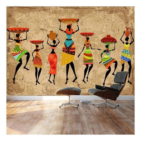 Wall26 Large Wall Mural - Abstract Art African Woman on Grunge ...