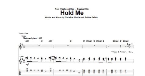 Hold Me (Guitar Tab) - Print Sheet Music Now