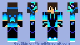 blue gamer boy Minecraft Skin