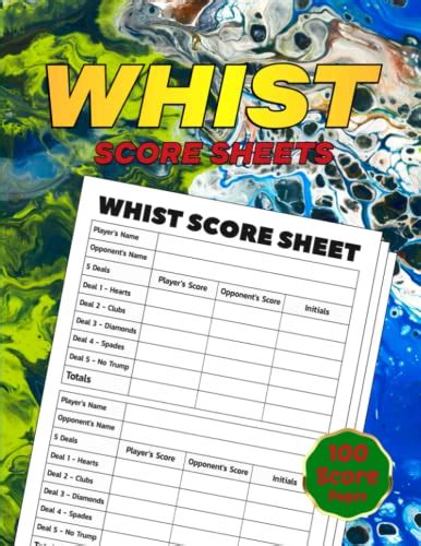 Whist Score Sheets: Whist Game Scores in This Scoring Card Record ...