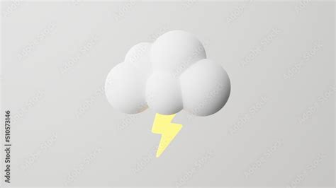 Minimalism Cloud with Lightning, lightning emoji, thunderstorm symbol ...