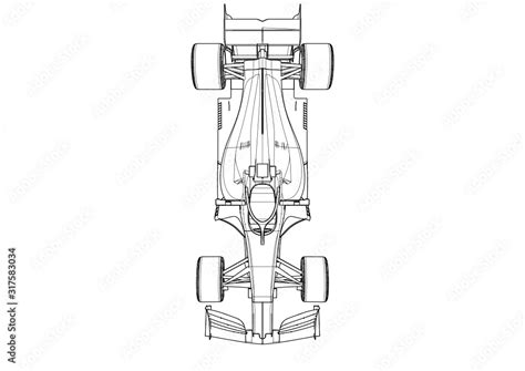 Silhouette F1 Car Vector Stock Vector | Adobe Stock