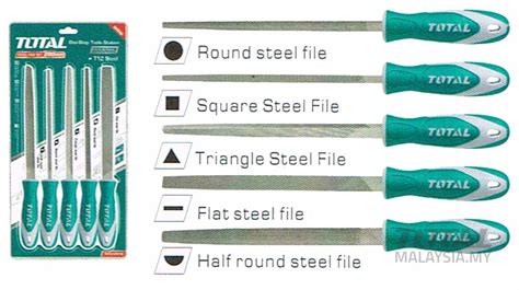 THT918516 5 Pcs Steel File Set | TOTAL Tools Malaysia