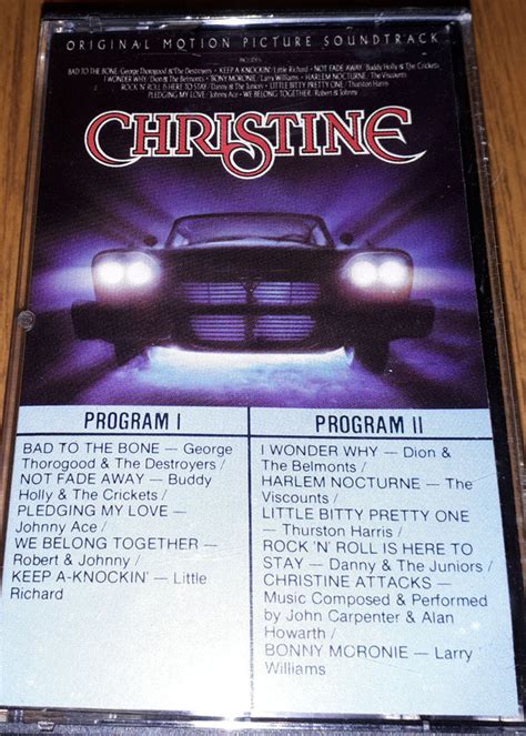 Christine (Original Motion Picture Soundtrack) (1983, Cassette) | Discogs