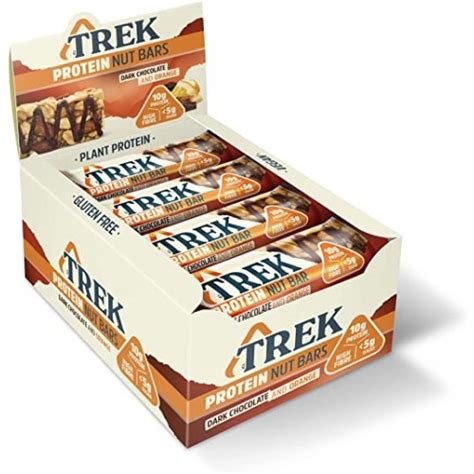 Trek Protein Nut Bars Dark Chocolate Orange 16 x 40g