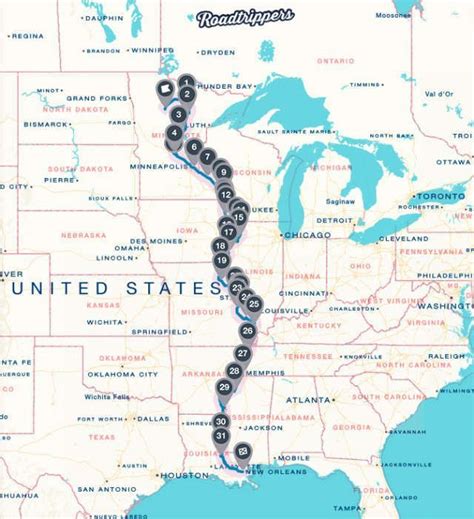 The Great River Road – The Best Drive in America | Road trip map, Rv ...