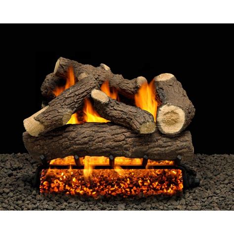 AMERICAN GAS LOG Cordoba 18 in. Vented Natural Gas Fireplace Logs ...