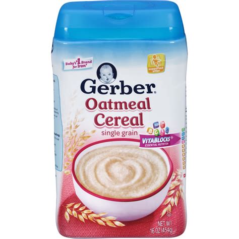 Gerber Gerber 1F Oatmeal Cereal Base Cereal WIC - Baby - Baby Food ...