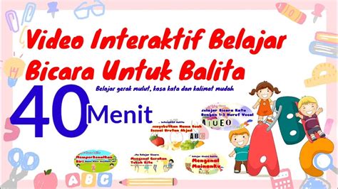 Belajar Bicara Untuk Balita Dengan Mengenalkan Huruf Vocal dan Kosa ...