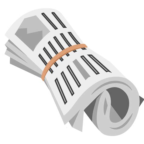 Rolled Up Newspaper Vector SVG Icon - SVG Repo