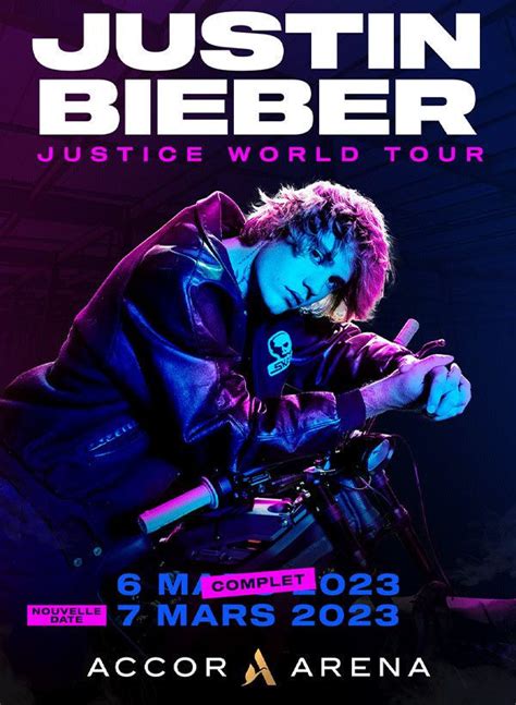 Justin Bieber live in March 2023 at Paris Accor Arena - Shows postponed ...