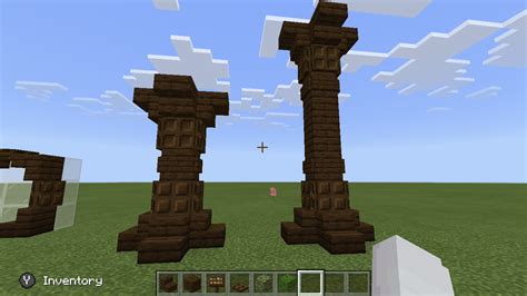 My pillar design for dark oak | Pillar design, Minecraft decorations ...