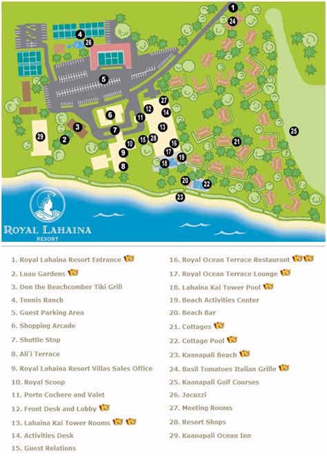 Royal Lahaina Resort Maui Map