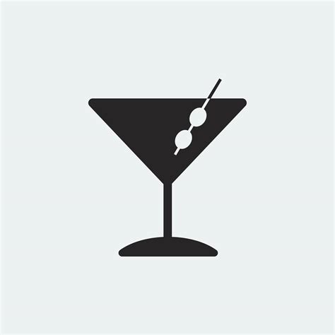 Martini cocktails glass icon illustration - Download Free Vectors ...