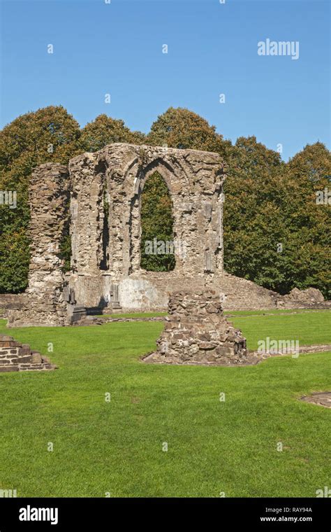 Neath Abbey ruins (12th century), Neath Port Talbot, South Wales, UK ...