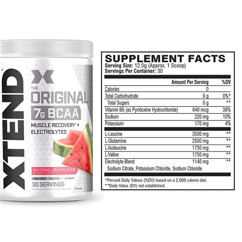 Xtend Original 7G BCAA Watermelon Explosion Flavour Powder, 390 gm ...