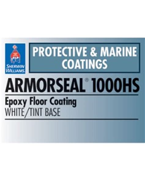 ArmorSeal® 1000HS EpoxyFloor Coating - Contractors - Sherwin-Williams