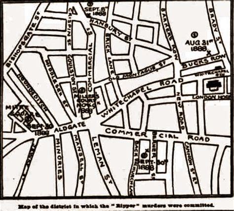 map-of-murder-sites | Jack The Ripper Tour