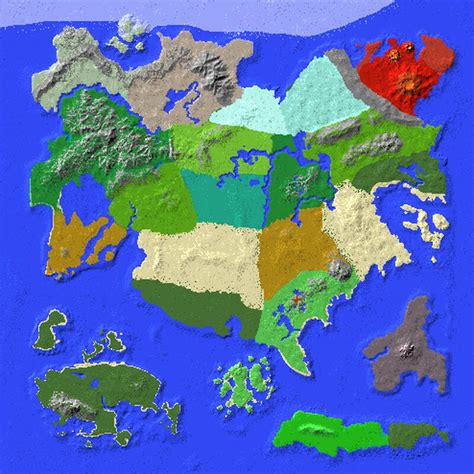 Fantasy Minecraft Map (WORLD PAINTER) 4000x4000 Minecraft Map