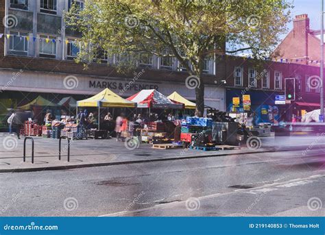 St Albans-UK - 19 May 2021 - People Shopping and Walking on Busy Retail ...