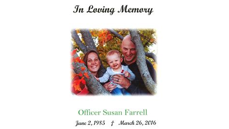 5 photos: Funeral program for Susan Farrell