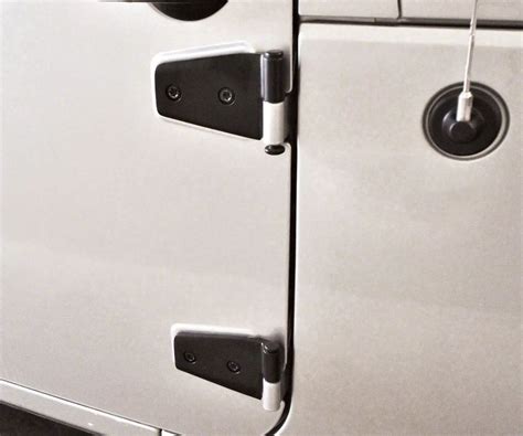 Jeep Wrangler Door Hinges; Black (07-18 Jeep Wrangler JK)