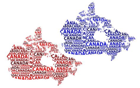 Word Canada Map Background Stock Illustrations – 120 Word Canada Map ...