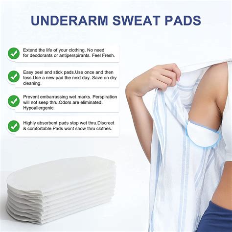 Armpit Sweat Pads,Yisionu Underarm Sweat Pads for Women and Men [100 ...