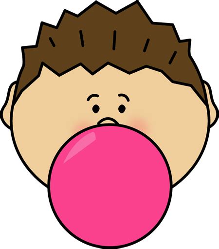 boy blowing bubble gum clipart - Clipground