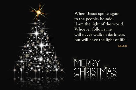 Ecard: Merry Christmas – John 8:12 Bible verse ecard