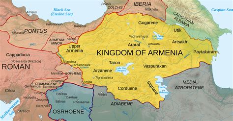 Map of Armenia, 50 CE (Illustration) - World History Encyclopedia