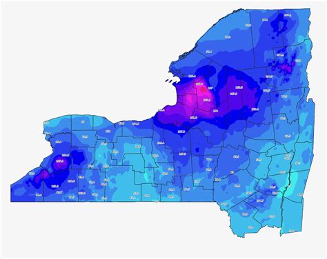 New York State Annual Snowfall Map • NYSkiBlog Directory