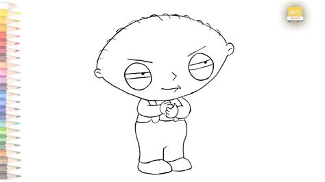 Stewie griffin drawing easy || How to draw Stewie griffin drawing - YouTube