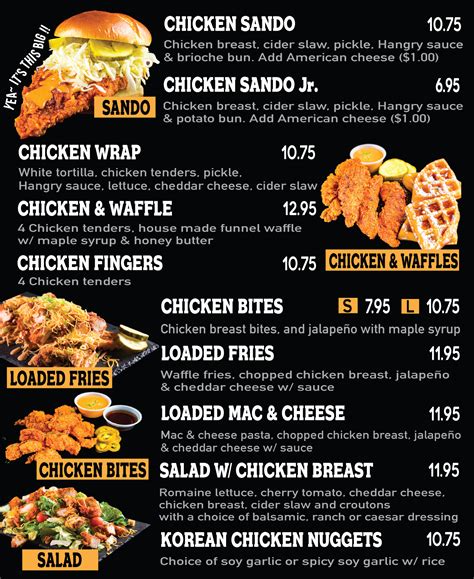 Our Menu - Hangry Joe's Hot Chicken