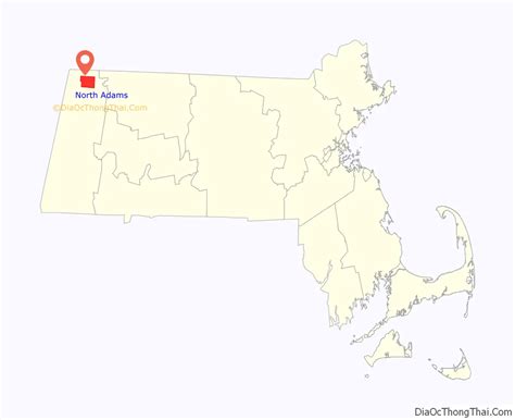 Map of North Adams city, Massachusetts