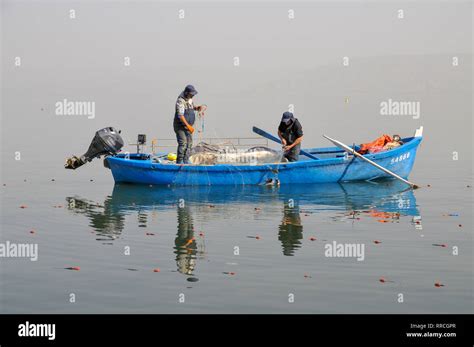 Fishing on the Sea of Galilee, Israel Stock Photo - Alamy