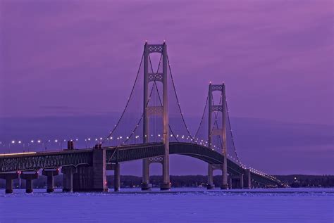 the mackinac bridge / straits of mackinac | A cold winter’s … | Flickr