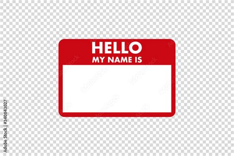 hello my name is sticker tag vector Stock Vector | Adobe Stock