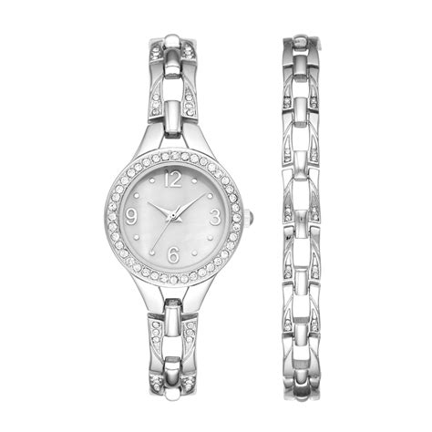 Ladies Silver Watch Set